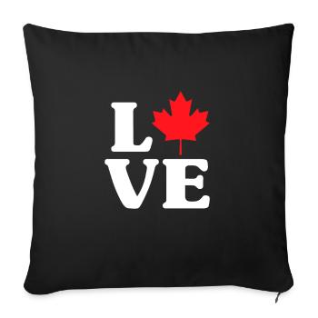 Canada - Sofa pillowcase 17,3'' x 17,3'' (45 x 45 cm) - black - Front
