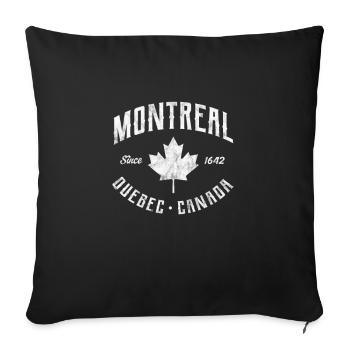 Canada Maple Leaf Flag Canada Vancouver Gift - Sofa pillowcase 17,3'' x 17,3'' (45 x 45 cm) - black - Front