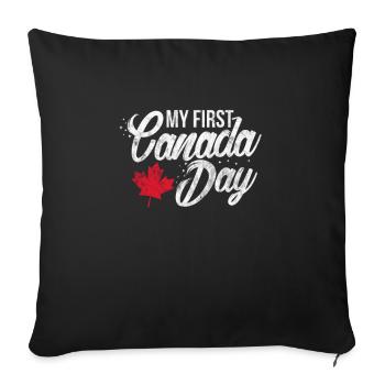 Canada Maple Leaf Flag Canada Vancouver Gift - Sofa pillowcase 17,3'' x 17,3'' (45 x 45 cm) - black - Front