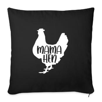 Chicken Farm Poultry Rooster Chickens Gift - Sofa pillowcase 17,3'' x 17,3'' (45 x 45 cm) - black - Front