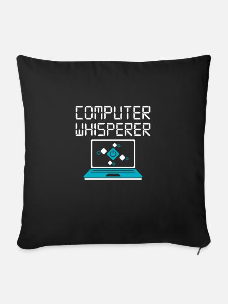 Computer - Sofakissenbezug 45 x 45 cm - Schwarz
