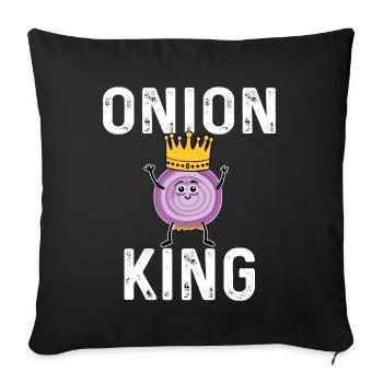 Onion King - Sofa pillowcase 17,3'' x 17,3'' (45 x 45 cm) - black - Front