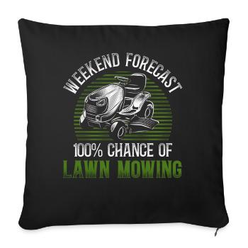 Lawn Mower Mowing Dad Father - Sofa pillowcase 17,3'' x 17,3'' (45 x 45 cm) - black - Front