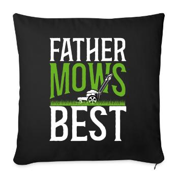 Lawn Mower Mowing Dad Father - Sofakissenbezug 45 x 45 cm - Schwarz - Vorne