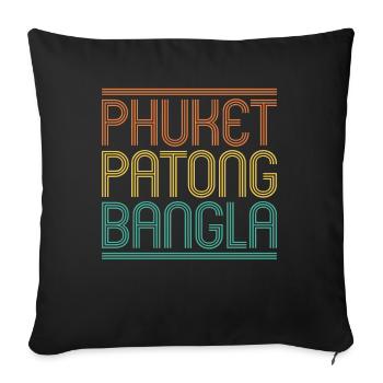 Thailand Thai Bangla Patong Phuket - Sofakissenbezug 45 x 45 cm - Schwarz - Vorne
