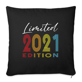 Limited Edition 2021 - Sofa pillowcase 17,3'' x 17,3'' (45 x 45 cm) - black - Front