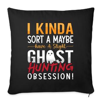 Ghost Hunt Creepy Ghost Hunter Cadeau d’horreur - Housse de coussin décorative 45 x 45 cm - noir - Devant