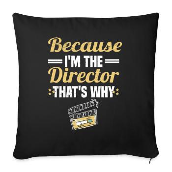 Director Filmmaker Feature Film Film - Sofa pillowcase 17,3'' x 17,3'' (45 x 45 cm) - black - Front