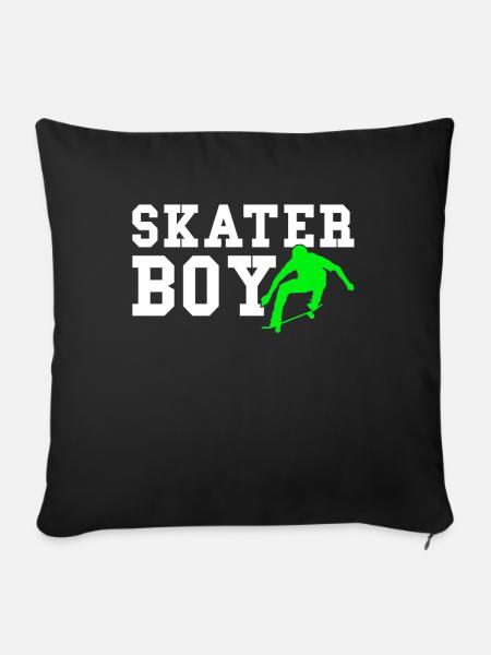skater boy - Sofakissenbezug 45 x 45 cm - Schwarz
