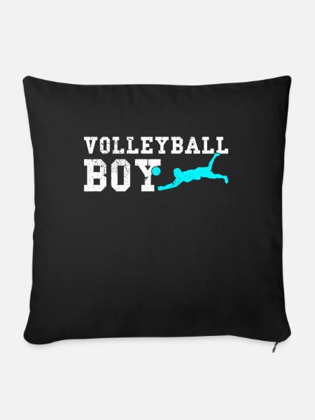 Volleyball boy - Sofakissenbezug 45 x 45 cm - Schwarz