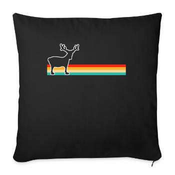 Moose Rétro - Housse de coussin décorative 45 x 45 cm - noir - Devant