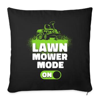 Tondeuse à gazon Mowing Papa Père - Housse de coussin décorative 45 x 45 cm - noir - Devant