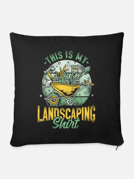 Landscaper Landscaping Landscape - Sofa pillowcase 17,3'' x 17,3'' (45 x 45 cm) - black