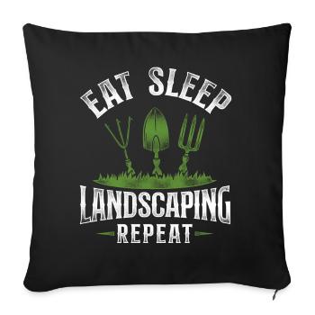 Paysagiste Aménagement Paysager - Housse de coussin décorative 45 x 45 cm - noir - Devant
