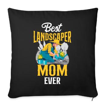 Landscaper Landscaping Landscape - Sofa pillowcase 17,3'' x 17,3'' (45 x 45 cm) - black - Front