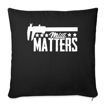 Zerspaner Messchieber Millimeter Fräser - Sofakissenbezug 45 x 45 cm - Schwarz - Vorne