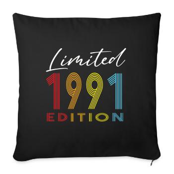 Édition limitée 1991 - Housse de coussin décorative 45 x 45 cm - noir - Devant