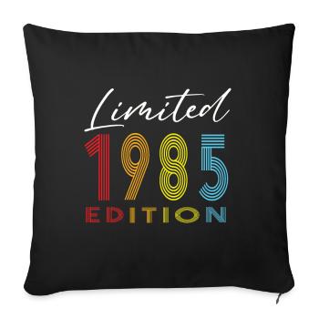 Édition limitée 1985 - Housse de coussin décorative 45 x 45 cm - noir - Devant