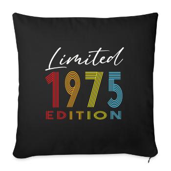 Édition limitée 1975 - Housse de coussin décorative 45 x 45 cm - noir - Devant