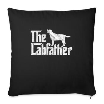Père Labrador - Housse de coussin décorative 45 x 45 cm - noir - Devant