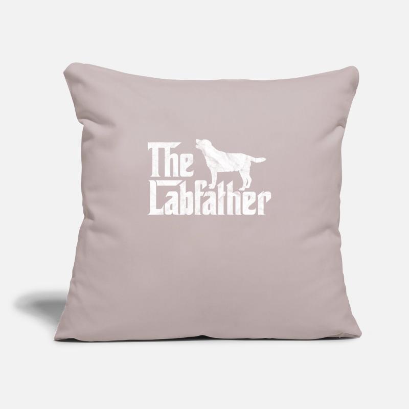 Père Labrador Housse de coussin décorative 45 x 45 cm