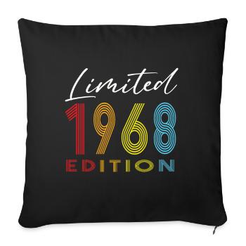 Édition limitée 1968 - Housse de coussin décorative 45 x 45 cm - noir - Devant