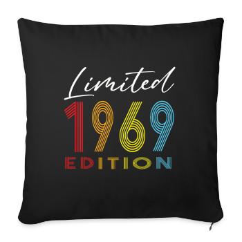 Édition limitée 1969 - Housse de coussin décorative 45 x 45 cm - noir - Devant