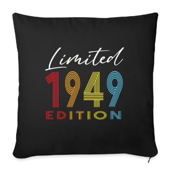 Édition limitée 1949 - Housse de coussin décorative 45 x 45 cm - noir - Devant