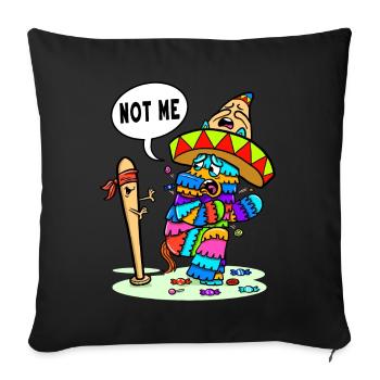 Fiesta Mexicana Party Cinco De Mayo Not Me Pinata - Housse de coussin décorative 45 x 45 cm - noir - Devant