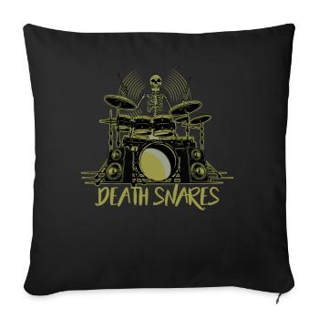 Death Snares - Groupe de musique - Batteurs - Schlagze - Housse de coussin décorative 45 x 45 cm - noir - Devant