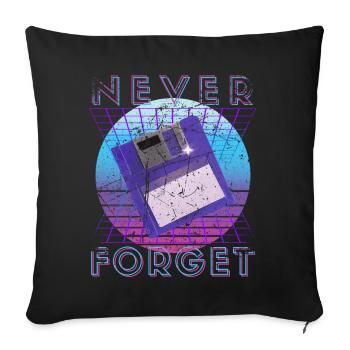 N’oubliez jamais la nostalgie rétro des années 80 et 90 - Housse de coussin décorative 45 x 45 cm - noir - Devant