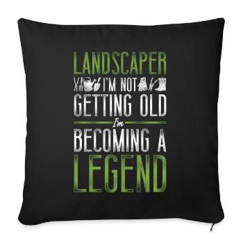 Paysagiste Aménagement Paysager - Housse de coussin décorative 45 x 45 cm - noir - Devant