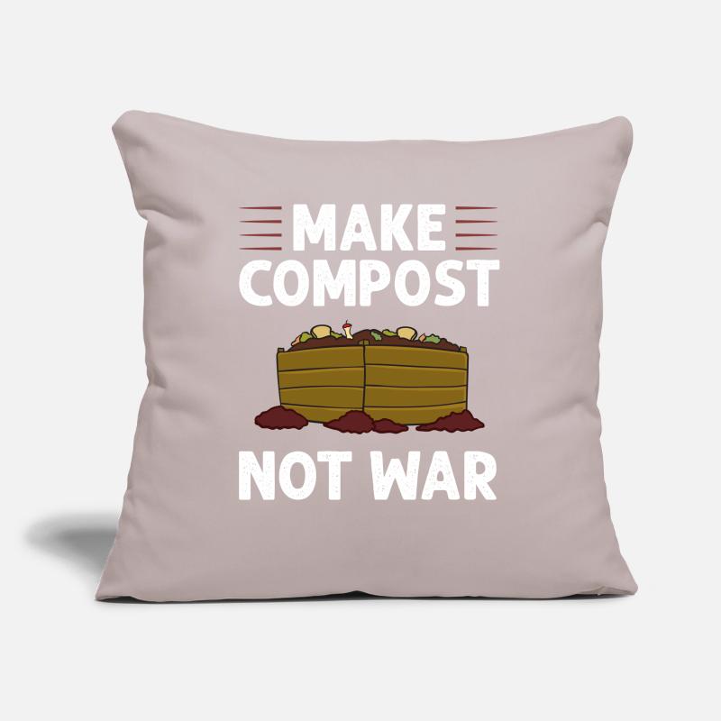 Composting Compost Worm Waste Sofa pillowcase 17,3'' x 17,3'' (45 x 45 cm)