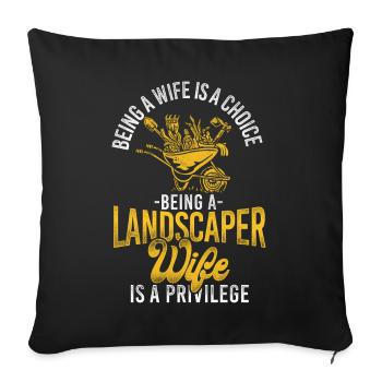 Landscaper Landscaping Landscape - Sofa pillowcase 17,3'' x 17,3'' (45 x 45 cm) - black - Front