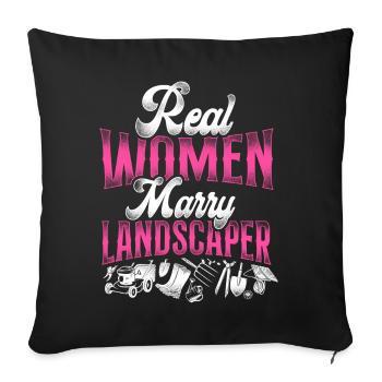 Landscaper Landscaping Landscape - Sofakissenbezug 45 x 45 cm - Schwarz - Vorne