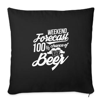 Bière - Housse de coussin décorative 45 x 45 cm - noir - Devant