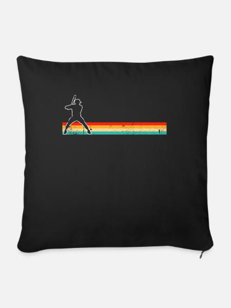 Baseball Retro - Sofakissenbezug 45 x 45 cm - Schwarz