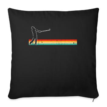 Golf Retro - Sofa pillowcase 17,3'' x 17,3'' (45 x 45 cm) - black - Front