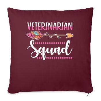 vet group - Sofa pillowcase 17,3'' x 17,3'' (45 x 45 cm) - burgundy - Front