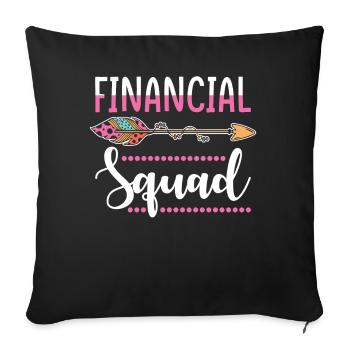 groupe financier - Housse de coussin décorative 45 x 45 cm - noir - Devant
