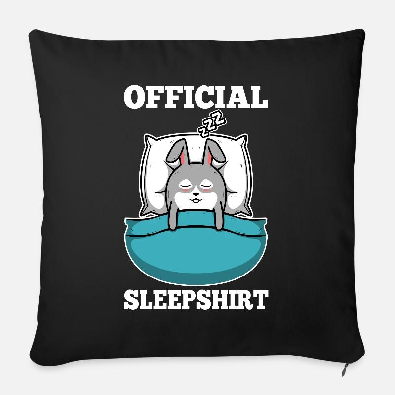 Official sleepshirt hase - Sofakissenbezug 45 x 45 cm - Schwarz