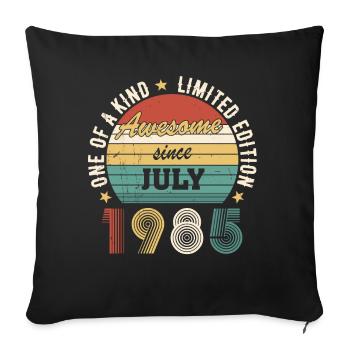 Génial depuis juillet 1985 Édition Limitée Anniversaire - Housse de coussin décorative 45 x 45 cm - noir - Devant