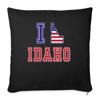 Idaho USA I love Albama - Sofa pillowcase 17,3'' x 17,3'' (45 x 45 cm) - black - Front