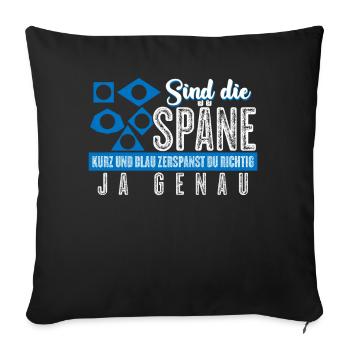Zerspaner Fräser Zerspanungsmechaniker - Sofakissenbezug 45 x 45 cm - Schwarz - Vorne