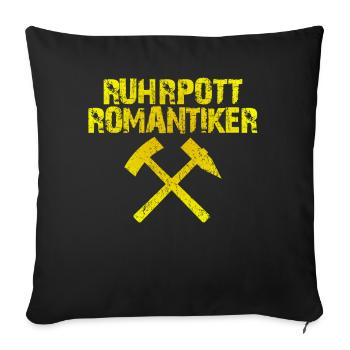 Ruhrpott Romantiker Ruhrgebiet - Sofakissenbezug 45 x 45 cm - Schwarz - Vorne