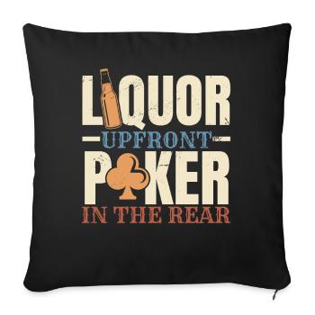 Spirits in Advance Poker en arrière-plan Casino - Housse de coussin décorative 45 x 45 cm - noir - Devant