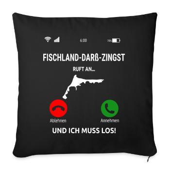 Fischland-Darß-Zingst Insel Ostsee Urlaub Idee - Sofakissenbezug 45 x 45 cm - Schwarz - Vorne