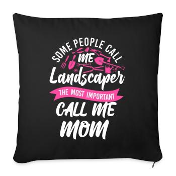 Landscaper Landscaping Landscape - Sofakissenbezug 45 x 45 cm - Schwarz - Vorne