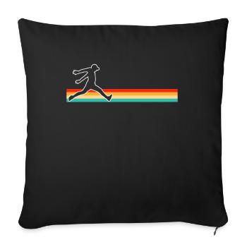 Parkour Retro - Sofa pillowcase 17,3'' x 17,3'' (45 x 45 cm) - black - Front