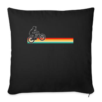 Mountain Bike Retro - Sofa pillowcase 17,3'' x 17,3'' (45 x 45 cm) - black - Front